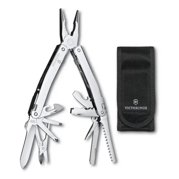 Мультитул VICTORINOX SwissTool Spirit MX, 105 мм, 24 функции, серебристый, в нейлоновом чехле 3.0224.MN