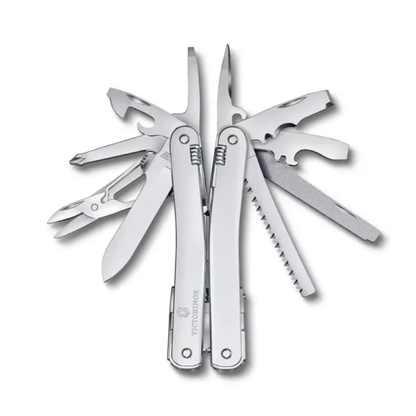 Мультитул VICTORINOX SwissTool Spirit MX, 105 мм, 24 функции, серебристый, в нейлоновом чехле 3.0224.MN