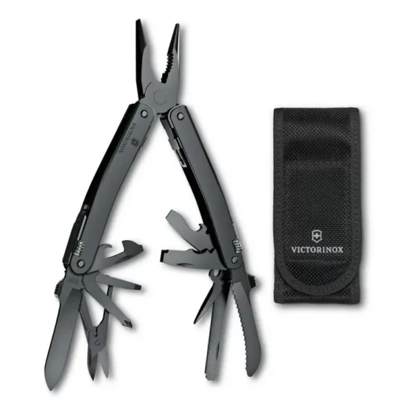Мультитул VICTORINOX SwissTool Spirit MXBS, 105 мм, 24 функции, чёрный, в нейлоновом чехле 3.0226.M3N