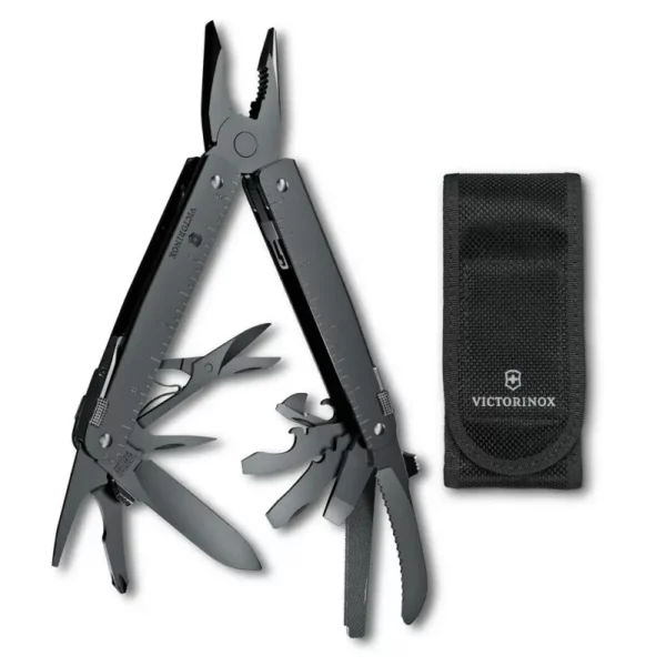 Мультитул VICTORINOX SwissTool MXBS, 115 мм, 26 функций, чёрный, в нейлоновом чехле 3.0326.M3N