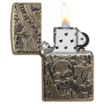 Зажигалка Armor™ Freedom Skull Antique Brass™ ZIPPO 49035 49035