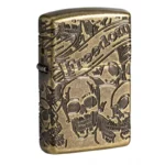 Зажигалка Armor™ Freedom Skull Antique Brass™ ZIPPO 49035 49035