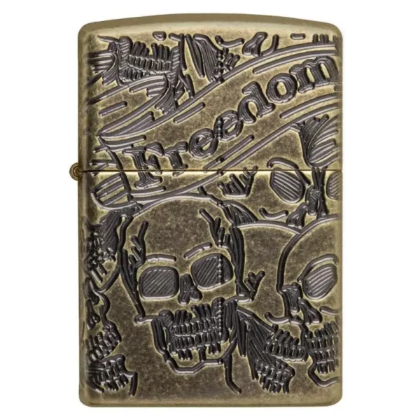 Зажигалка Armor™ Freedom Skull Antique Brass™ ZIPPO 49035 49035