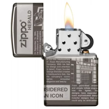 Зажигалка Black Ice® Newsprint Design ZIPPO 49049 49049