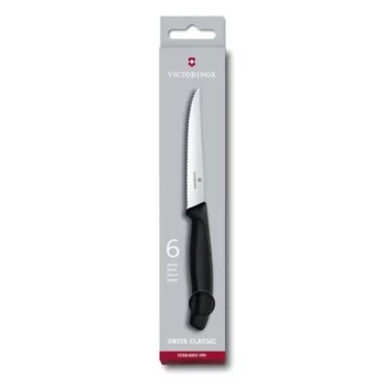 Набор из 6 ножей для стейков Swiss Classic 11 см, с серейторной заточкой VICTORINOX 6.7233.6 6.7233.6