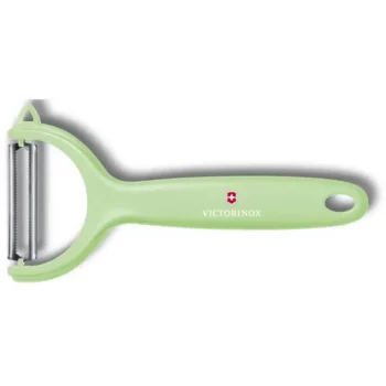 Нож для чистки томатов и киви VICTORINOX, двусторонее зубчатое лезвие, салатовая рукоять 7.6079.42