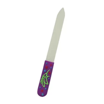 Пилка стеклянная с силиконовой ручкой 14 см DEWAL BEAUTY GF-06 GF-06