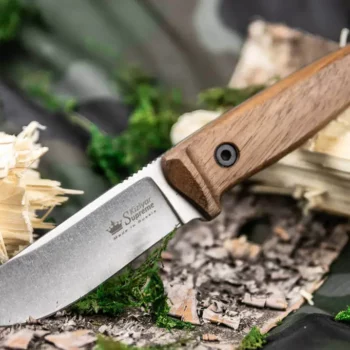 ТУРИСТИЧЕСКИЙ НОЖ NIKKI AUS-8 STONEWASH, ОРЕХ, КОЖА