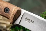 ТУРИСТИЧЕСКИЙ НОЖ NIKKI AUS-8 STONEWASH, ОРЕХ, КОЖА