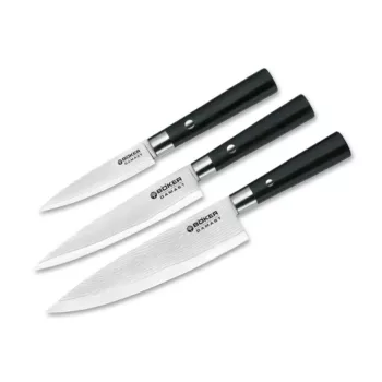 Набор кухонных ножей Boker 130420SET Damascus Black Knife Trio 130420SET