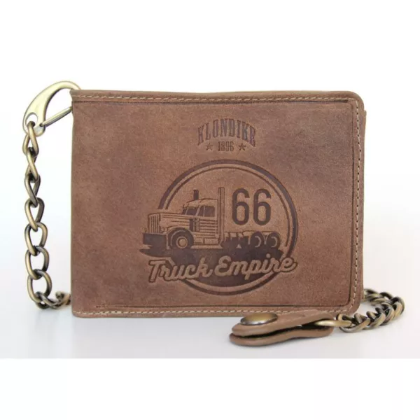 Бумажник с металлической цепочкой «Harry Truck» KLONDIKE 1896 KD1016-02 KD1016-02 Коричневый KLONDIKE 1896