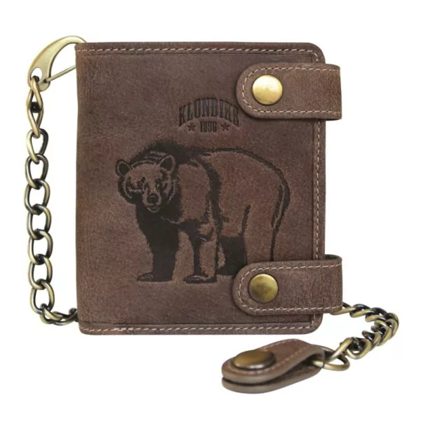 Бумажник с металлической цепочкой «Tim Bear» KLONDIKE 1896 KD1024-02 KD1024-02 Коричневый KLONDIKE 1896